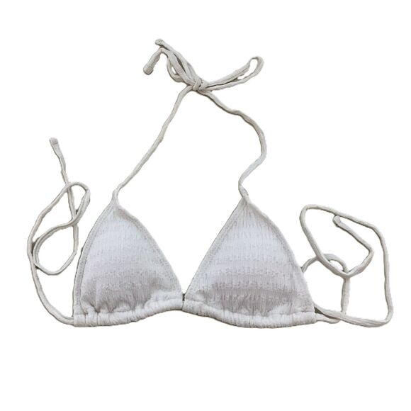 Shenhe White Textured Halter Bikini 3-Piece Set with Cover Up - Picture 1 of 10